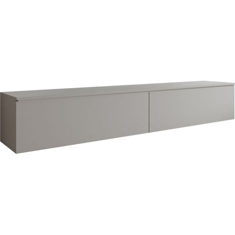 Mueble TV Scientia I, Gris, Número de puertas: 2, Número de cajones: 0, 180x30x33cm (1/5)