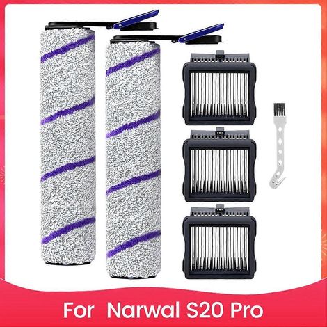 Accessoires de rechange pour Narwal S20 Pro : brosses rotatives et filtres HEPA pour aspiration humide et sèche inclus. (1/5)