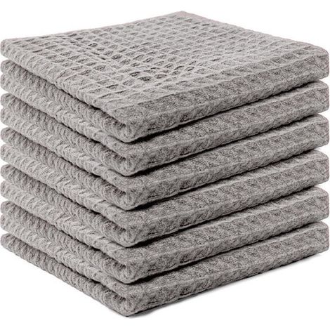 Confezione da 6 pezzi – Qualità premium – Strofinacci da cucina in microfibra – Asciugamani per le mani e strofinacci – Tessitura a nido d'ape – 40 x 40 cm (1/5)