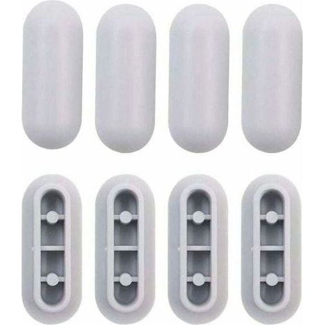 4 Pièces Tampon Universel pour Siège de Toilette Universel Chocs Kit de Tampon Abattant WC Plastique Toilette Pare-chocs Remplacement,de (1/4)
