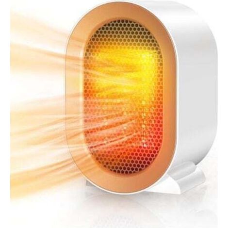 Auxiliary heater, mini ceramic fan heater, 800/1200W electric heater, overheat and tip-over protection, 2 heating modes, for bathroom, home office