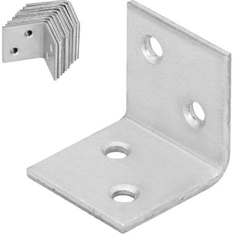 Ángulo de carpintero, conector de construcción, acero galvanizado, 25x25x25 mm, 12 unidades