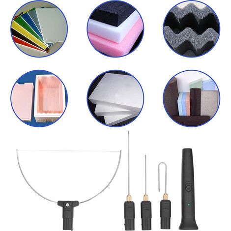 9-teiliges Set, 4-in-1 elektrischer Schaumstoffschneider, Schneidestift, Schaumstoffschneider, Heizgerät (100–240 V Wechselstrom), europäischer Standard (1/5)