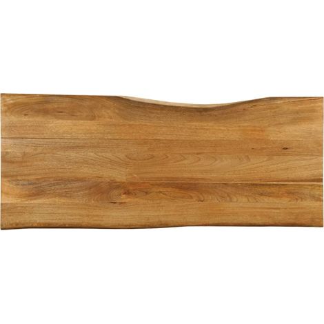 Dessus de table-Plateau de Table de Remplacement 140x60x3,8 cm bord vivant bois massif manguier 281632 (1/5)