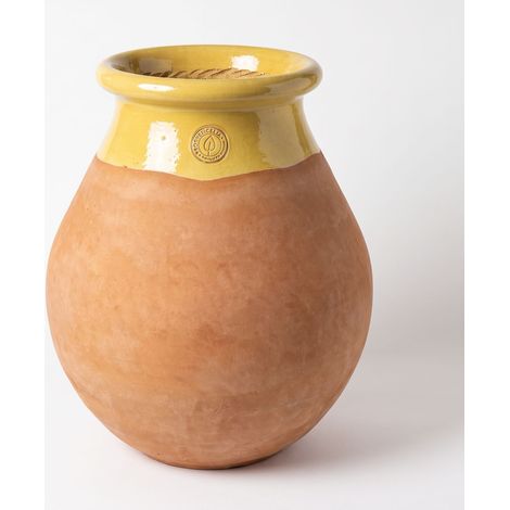 MADE IN PROVENCE Biot 85cm in terracotta cerata, collo smaltato miele (1/5)
