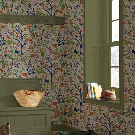 Joules Enchanted Woodland Antique Crème Vliestapete 10mx52cm