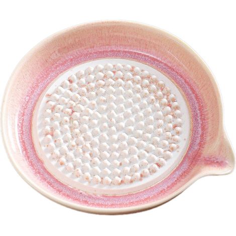 Râpe en céramique dégradée, râpe artisanale à ail et gingembre pour fruits, légumes et fromage, ustensile de cuisine rose (1/5)