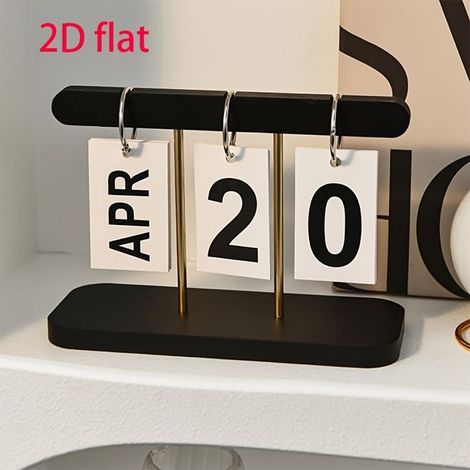 BelleRise - Calendrier à feuillets 2D — Style nordique minimaliste — Décoration pour bureau, salon, table à manger et table basse (1/3)