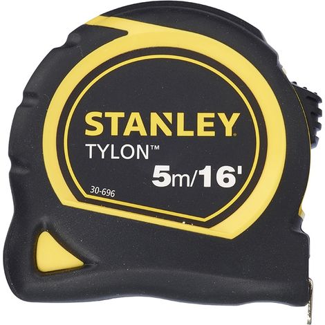 Stanley – Mètre déroulant 5m – Largeur 1,9cm – Verrouillage et crochet – Pour mesures précises – 30696 (1/5)