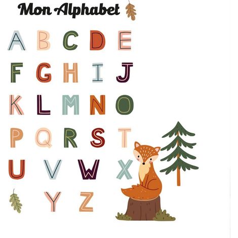 Autocollant mural Abécédaire pour enfants (1/3)