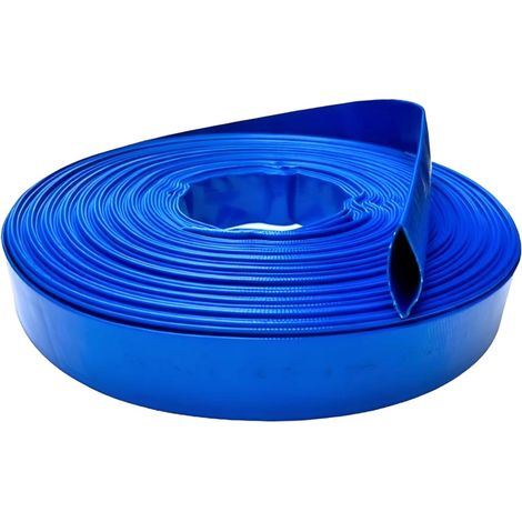 Manguera Plana azul 6 Bares para descarga de agua, riego y bombas de achique. (40mm T20m) (1/3)