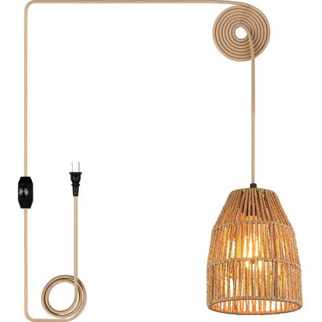 AUTRUCKER Lustre rétro à intensité variable, lustre de style bohème, suspension, ampoule non incluse, prise standard européenne (1/5)