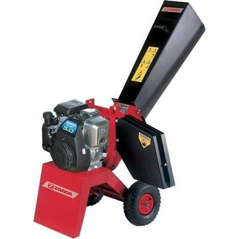 Broyeur de végétaux thermique 35 mm – Moteur Honda GC 4T 6Hp – 10 lames en acier – Éjection latérale et convoyeur supérieur – Zanon - Bio5-S