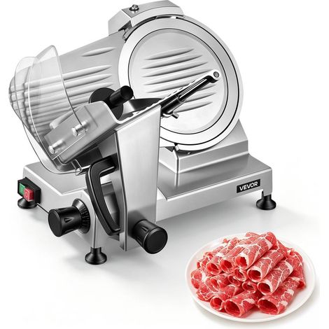 Pour viande congelée et jambon, tranchage précis avec trancheuse électrique 250 mm, épaisseur réglable (1/5)