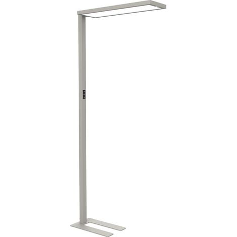 Lampadaire LED argenté bureau dimmable capteurs (1/2)