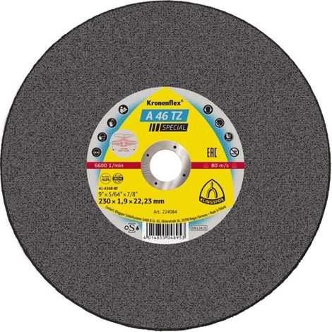 Disque à tronçonner KRONENFLEX A 46 TZ Special 125x1,6x22,23 mm KLINGSPOR 187171