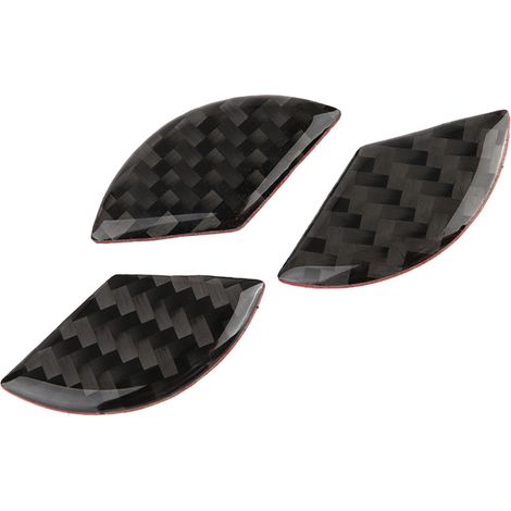 3 autocollants décoratifs volant carbone logo Mercedes Classe C W204 2005-2012 (1/5)