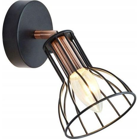 Applique murale orientable SOFIA noir cuivre E14 Polux (1/3)