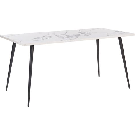 Esstisch SANTIAGO Weißer Marmor 160 cm 80 cm