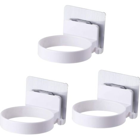 supporti da parete per asciugacapelli, staffa di montaggio con ventosa autoadesiva, mensola per asciugacapelli, per camere da letto, bagni, saloni di parrucchieri (bianco)
