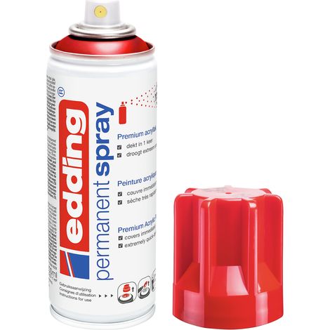 Bombe Peinture Aérosol edding 5200 Rouge Brillant - Spray 200ml