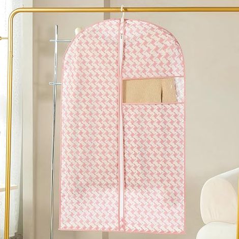 3er-Pack rosa Kleidersäcke (3 l, 60 x 120 cm) zur Langzeitaufbewahrung für Ja