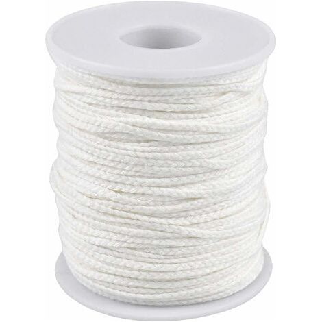 Mèche de Bougie 1 Rouleau 61m Coton Mèche de Lampe Rechange Lanterne Brûleurs Lampes à Huile pour Fabrication Artisanale de Bougies 1000 pcs (1/5)