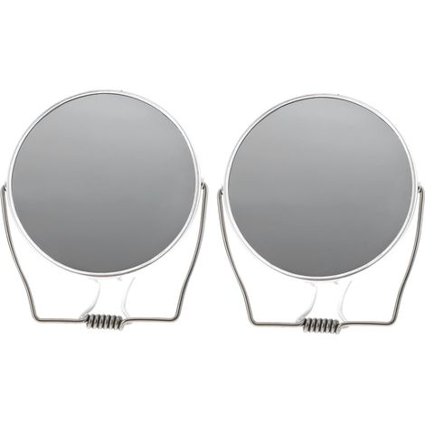 2pièces Miroir De Maquillage Double Face Pliable Miroir De Poche pour Femme De Coiffeuse avec Poignée