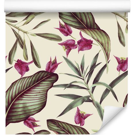 Papier peint fleuri pour salon et chambre 50x1000 cm (1/5)