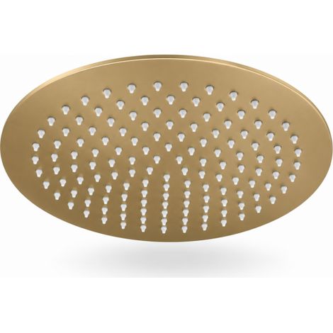 Soffione Doccia Ultra Slim Tondo Ø25 cm Oro Satinato Attacco 1/2" 87884