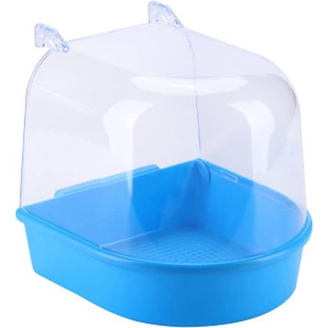 Hängendes, transparentes Vogelbad aus Kunststoff zur Reinigung von Vögeln - Hängendes, transparentes Vogelbad aus Kunststoff zur Reinigung von Vögeln (1/5)