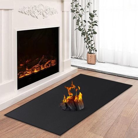 Tapis de sol ignifuge pour barbecue d'extérieur - 122 cm x 76 cm - Facile à nettoyer - Tapis de foyer imperméable pour patio et pelouse (1/5)