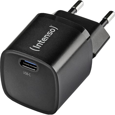 Intenso Power Adapter W30C² black USB Ladegerät 30 W 1x USB-C® Schwarz Innenbereich GaN, USB Power (1/4)