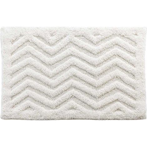 Tapis de Bain Jacquard "Angelis" 50x80cm Blanc (1/5)