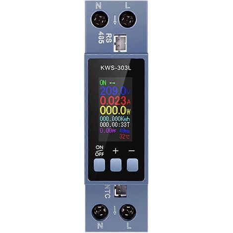 Compteur d'énergie numérique à LED, montage sur rail DIN, voltmètre, ampèremètre, wattmètre (voir illustration) (1/5)
