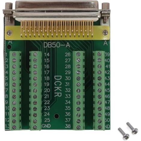Connecteur sans soudure DB50, connecteur D-SUB femelle vers port 50 broches, plaque adaptatrice avec boulons. (1/5)