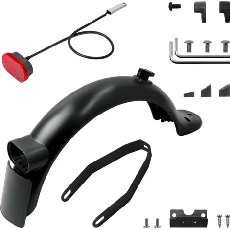 ®Rising FF Accessoire pour trottinette électrique, garde-boue arrière, compatible avec Xiaomi Pro 2, noir (1/5)
