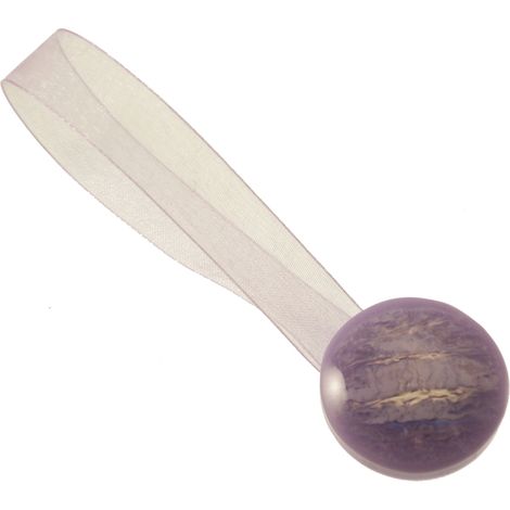 2 clip in plastica striata mm35/24 per arricciare/decorare le tende - colore lilla.