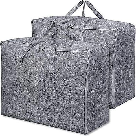 lot De 2, Sac De Rangement Pour Couette En Pais, Sac Rangement Vetement Sous Lit  Housse Rangement Couette Avec Poigne Renforce Pour Dredons Couve (1/5)