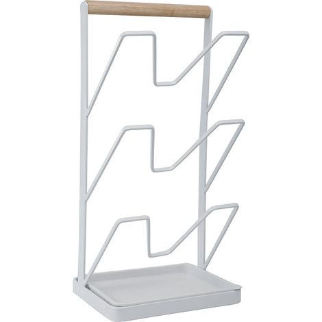 Support de rangement vertical pour couvercles de casseroles 3 niveaux, étagère de drainage, organisateur de planches à découper (1/5)