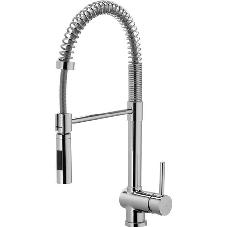 Miscelatore lavello cucina per bonus idrico con doccetta a 2 getti Paffoni Stick SK179CR-R6 | Cromo