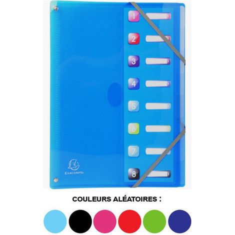 Trieur extensible - EXACOMPTA - Iderama - 8 compartiments - Couleur aléatoire - Polypro (1/5)