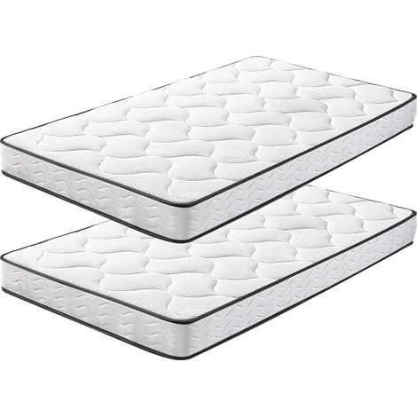 Bolli – Matelas mémoire de forme 90x200cm – Épaisseur 16cm – Fermeté modérée – 7 zones de soutien – Super respirant pour un sommeil confortable