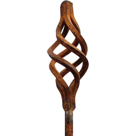 Rusty Metal Spiral Garden Stake - Small - Pack of 3 (1/4)