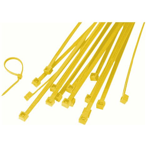 Colliers de serrage jaunes 140 x 3,5 italiens (1/5)