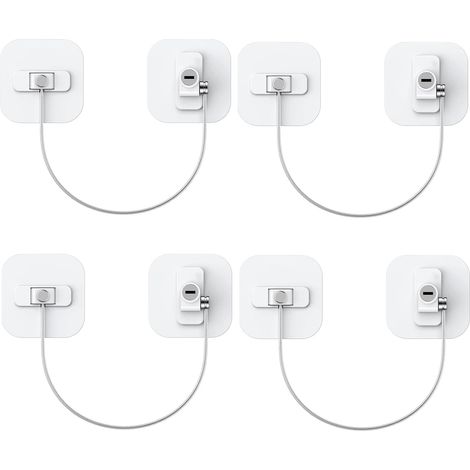 Verrou de sécurité pour réfrigérateur et congélateur, lot de 4 unités, pour installation à domicile et usage quotidien.-AquaForge (1/5)