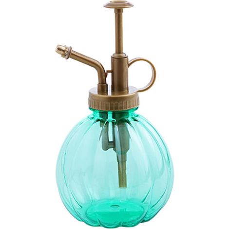 Atomizador para plantas, mini rociador de agua decorativo de estilo retro con bomba, mini aspersor para plantas de interior en maceta (Rociador de calabaza - Verde) (1/5)