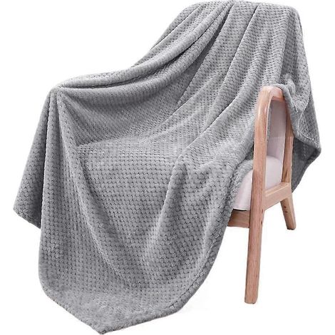 Plaid en polaire douce et moelleuse 100150cm corail pour canapé (1/5)