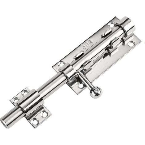 Loquet de Porte Serrure Porte Verrou Loquet Porte Garage Loquet de Verrou Boulon à Glissière Loquet de Portail en Acie inoxydable targette de porte exterieur (1/4)