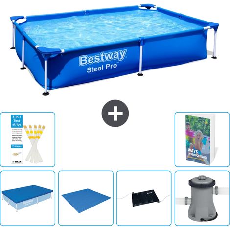 Bestway Steel Pro Rechteckig - 221x150x43 cm - 7-teilig S40